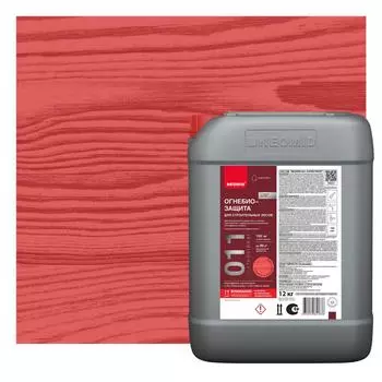 Пропитка огнебиозащитная Neomid для дерева 12 кг, красный оттенок