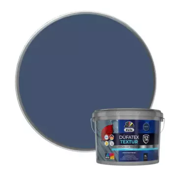 Пропитка защитно-декоративная Dufa Textur полуматовая синий туман 9 л