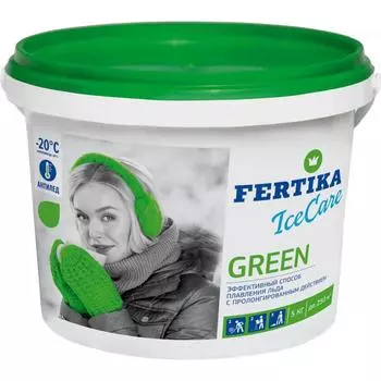 Противогололёдное средство Фертика Ice Care Green 5 кг
