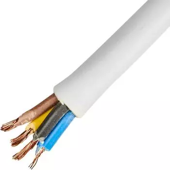 Провод Альфакабель ПВС 4x1.5 100 м ГОСТ цвет белый