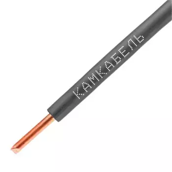 Провод Камкабель ПУВНГ(А)-LS 1x6 мм на отрез цвет черный