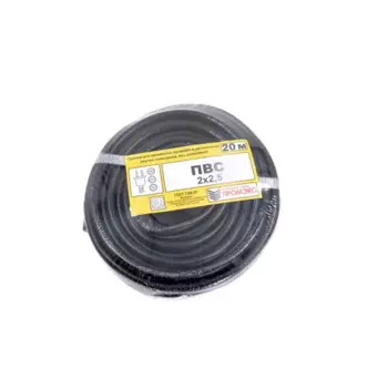Провод Промэко ПВС 2x2.5 20 м ГОСТ цвет черный