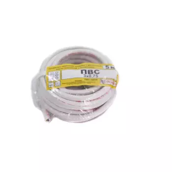 Провод Промэко ПВС 3x0.75 5 м ГОСТ цвет белый