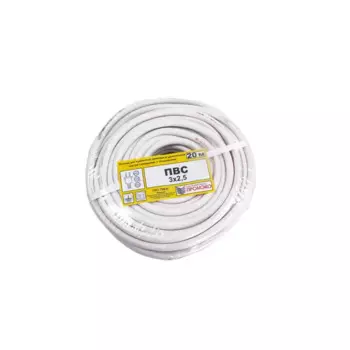 Провод Промэко ПВС 3x2.5 20 м ГОСТ цвет белый