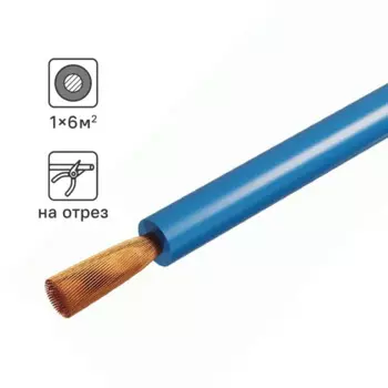 Провод Tdm Electric ПуГВнг-LS 1x6 на отрез ГОСТ цвет синий