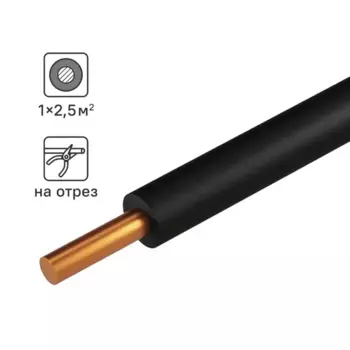 Провод Tdm Electric ПуВнг-LS 1x2.5 на отрез ГОСТ цвет черный