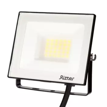 Прожектор светодиодный уличный Ritter Profi 53416 1 30 Вт 3000 Лм 180-240В нейтральный белый свет 4000К IP65 черный
