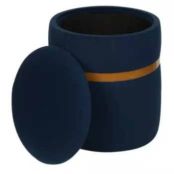 Пуф 40x40x46 см цвет темно-синий