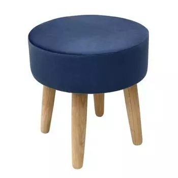 Пуф круглый Kauffort Классика 36x36 см цвет темно-синий