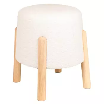 Пуф на ножках полиэстер Dream River белый 41x41.5 см