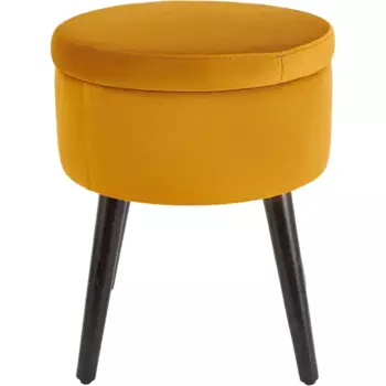 Пуф с хранением коричневый 36 x 44.5 см