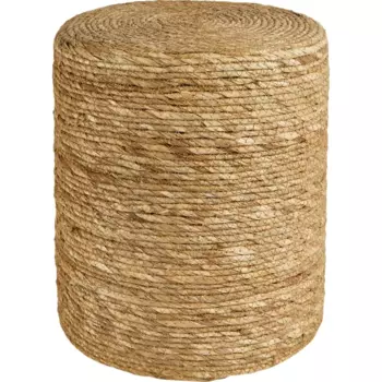 Пуф с плетеной обивкой Atmosphera коричневый 34x41.5 см