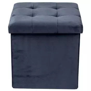 Пуф складной темно-синий 38x38 см
