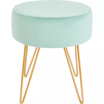 Пуф вельвет аквамарин 33x38 см