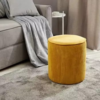 Пуф вельвет охра 36x40 см