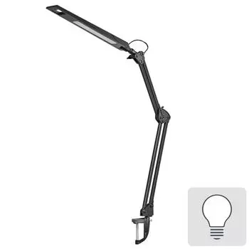 Рабочая лампа настольная светодиодная Camelion KD-821 на струбцине, цвет чёрный