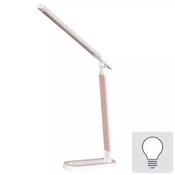 Рабочая лампа настольная светодиодная KD-845, цвет белый/розовый