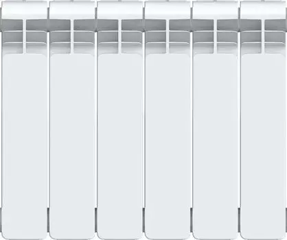 Радиатор секционный Equation Bimetal 350/90 6 секций боковое подключение биметалл белый