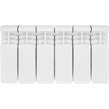 Радиатор секционный Rifar Alum RAL20006 200/90 6 секций боковое подключение алюминий белый