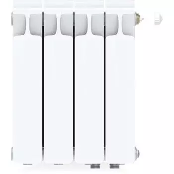 Радиатор секционный Rifar Monolit 350/100 биметалл 4 секции нижнее правое подключение цвет белый