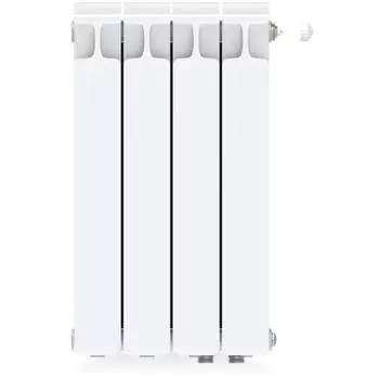 Радиатор секционный Rifar Monolit 500/100 биметалл 4 секции нижнее правое подключение цвет белый