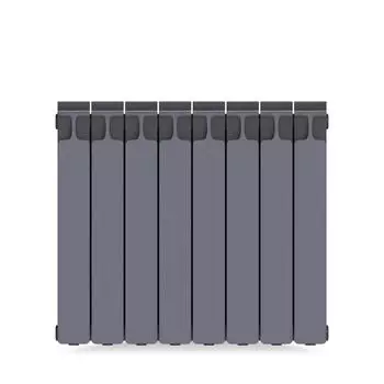 Радиатор секционный Rifar Monolit M50008RAL7012 500/100 8 секций боковое подключение биметалл серый