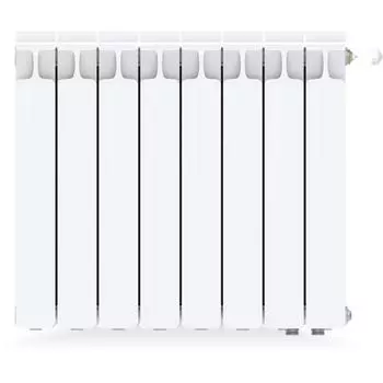 Радиатор секционный Rifar Monolit 500/100 биметалл 8 секций нижнее правое подключение цвет белый