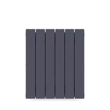 Радиатор секционный Rifar Supremo S50006RAL7012 500/90 6 секций боковое подключение биметалл серый