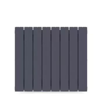 Радиатор секционный Rifar Supremo S50008RAL7012 500/90 8 секций боковое подключение биметалл серый