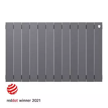 Радиатор секционный Royal Thermo Pianoforte 500/100 12 секций боковое подключение биметалл серый