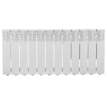 Радиатор секционный Equation A Aluminium 350/90 12 секций боковое подключение алюминий белый