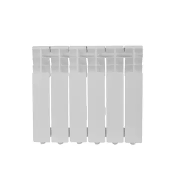 Радиатор секционный Equation A Aluminium 350/90 6 секций боковое подключение алюминий белый