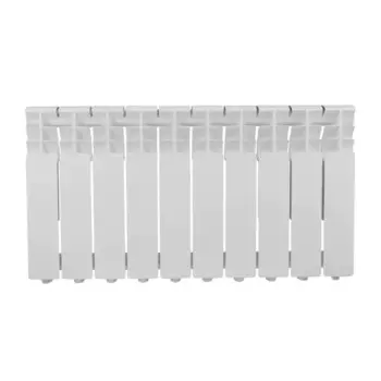 Радиатор секционный Equation B Aluminium 350/90 10 секций боковое подключение алюминий белый