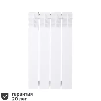 Радиатор секционный Equation Bimetal 500/80 4 секции боковое подключение биметалл белый