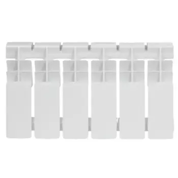 Радиатор секционный Le Heat Bimetal 200/100 6 секций боковое подключение биметалл белый