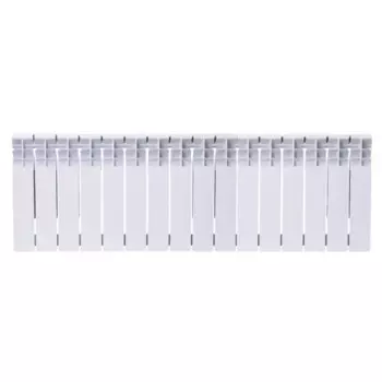 Радиатор секционный Le Heat Bimetal 350/90 16 секций боковое подключение биметалл белый