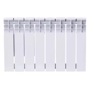 Радиатор секционный Le Heat Bimetal 350/90 8 секций боковое подключение биметалл белый