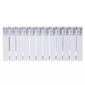 Радиатор секционный Le Heat Bimetal 350/90 12 секций боковое подключение биметалл белый