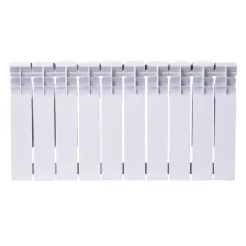 Радиатор секционный Le Heat Bimetal 350/90 10 секций боковое подключение биметалл белый