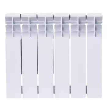 Радиатор секционный Le Heat Bimetal 350/90 6 секций боковое подключение биметалл белый