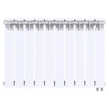 Радиатор секционный Le Heat Bimetal 500/100 10 секций нижнее подключение биметалл белый