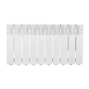 Радиатор секционный Monlan Aluminium 350/80 10 секций боковое подключение алюминий белый