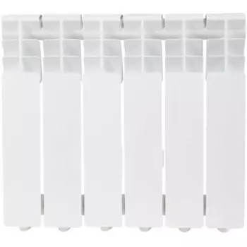 Радиатор секционный Monlan Aluminium 350/80 6 секций боковое подключение алюминий белый