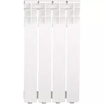 Радиатор секционный Monlan Aluminium 500/80 4 секции боковое подключение алюминий белый