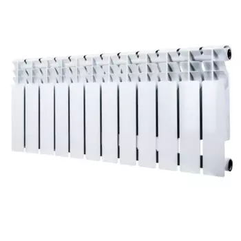 Радиатор секционный Monlan Bimetal 350/80 12 секций боковое подключение биметалл белый