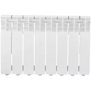 Радиатор секционный Monlan Bimetal 350/80 8 секций боковое подключение биметалл белый