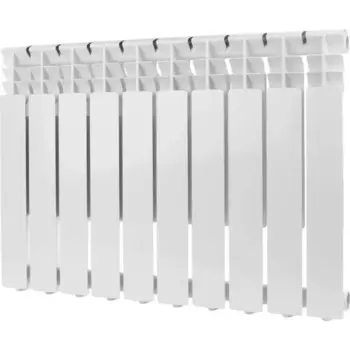 Радиатор секционный Rommer Optima 500/85 10 секций боковое подключение алюминий белый