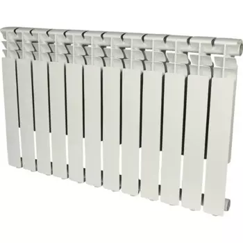 Радиатор секционный Rommer Optima 500/85 12 секций боковое подключение алюминий белый
