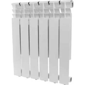 Радиатор секционный Rommer Optima 500/85 6 секций боковое подключение алюминий белый