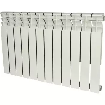 Радиатор секционный Rommer Optima BM 500/100 12 секций боковое подключение биметалл белый